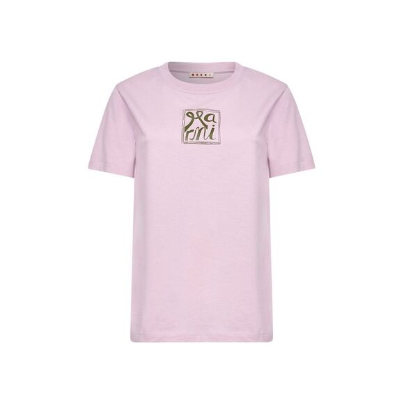 Marni Women Quartz Cotton Marni Frame Logo T-Shirt